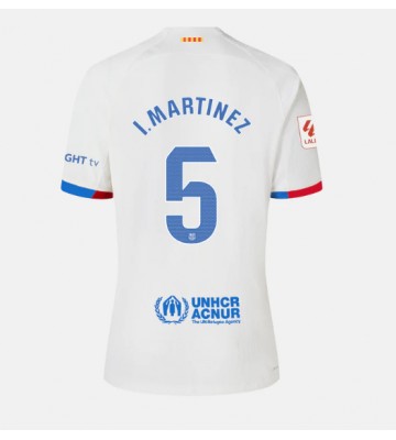 Lacne Ženy Futbalové dres Barcelona Inigo Martinez #5 2023-24 Krátky Rukáv - Preč